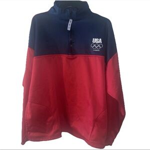 Olympics quarter zip sweatshirt london 2012 made in usa 2xl runs small winter